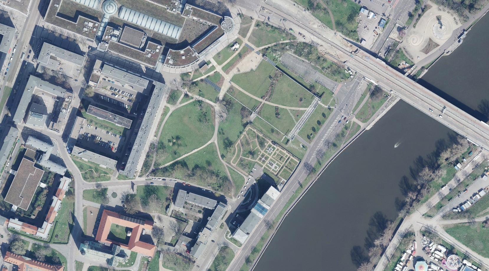 Luftbild des Prämonstratenserbergs heute