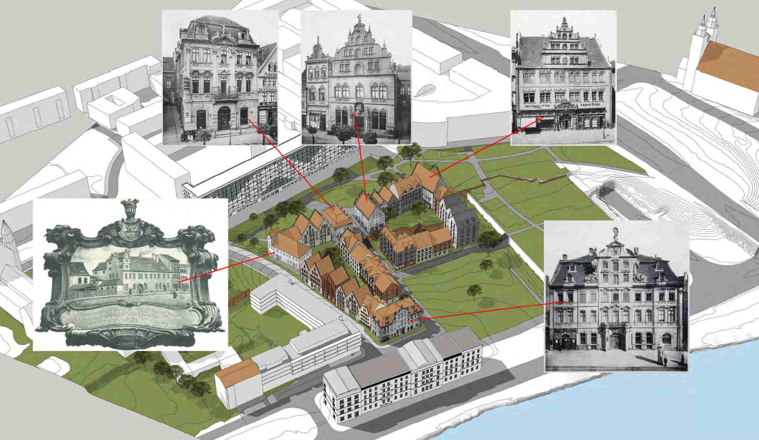 Einige der neuen Häuser könnten historische Fassaden erhalten